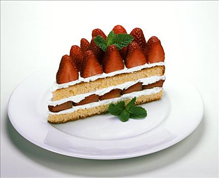 块,草莓蛋糕,薄荷味