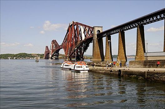 轨道,桥,穿过,福斯河,峡湾,靠近,爱丁堡,苏格兰,英国,欧洲