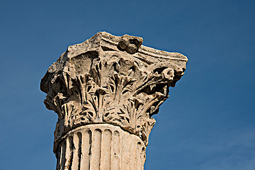 土耳其,库萨达斯,以弗所,古老,雕刻,柱子,大幅,尺寸