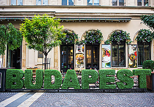 布达佩斯,标识,植物,餐馆,匈牙利,欧洲