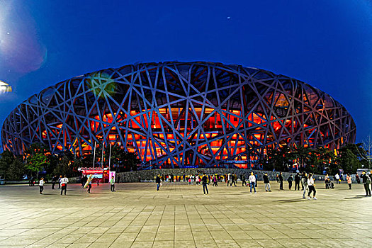 北京鸟巢国家体育馆夜景