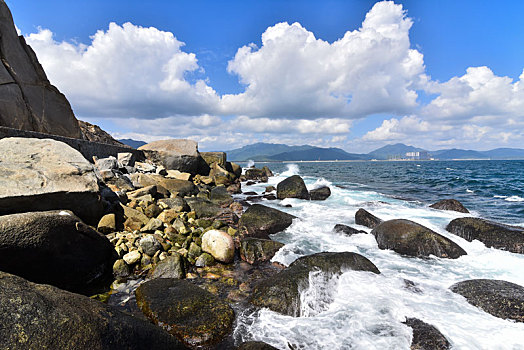 海南三亚分界洲岛海岸风光