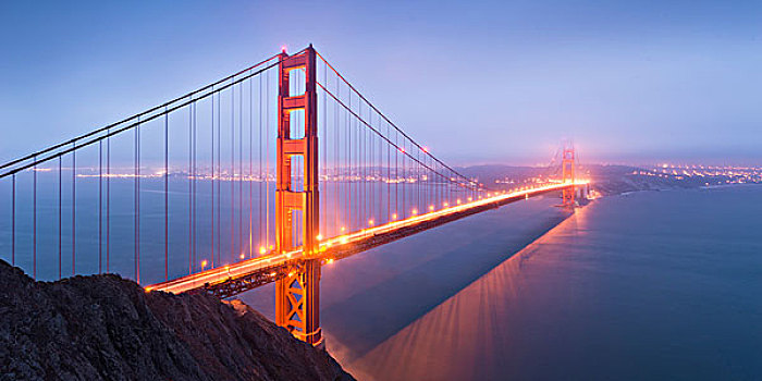 美国,北美,金门大桥,旧金山,加利福尼亚,桥,风景,海洋,云,雾,气氛,蓝色,钟点,石头,红色,城镇