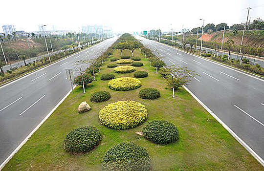 俯视,空,沥青,道路