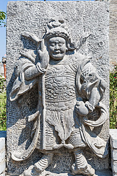 护法天王石雕像,中国河南省巩义市康百万庄园
