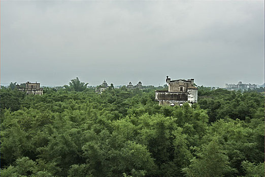 世界文化遗产广东开平碉楼与村落-马降龙村的碉楼群