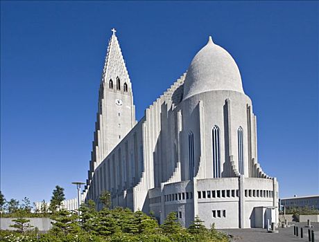 教堂,雷克雅未克,冰岛,大西洋