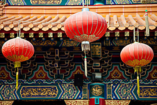 红灯笼,中国寺庙