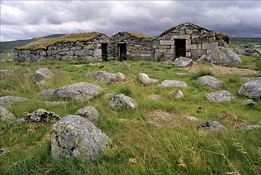 石头,房子,国家公园,挪威