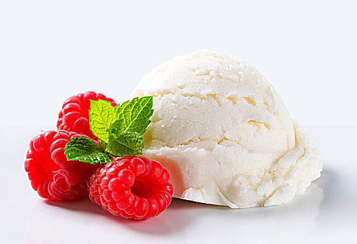 舀具,乳脂,冰淇淋,树莓