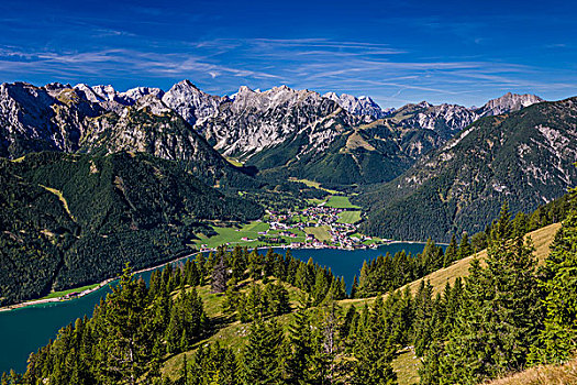 奥地利,提洛尔,阿亨湖地区,区域,风景