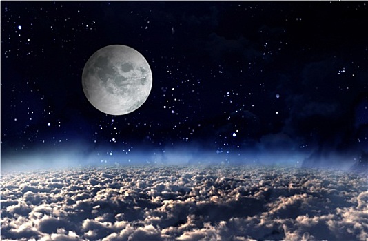 月亮,亮光,天空