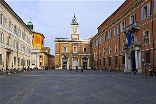 广场,市政厅,拉文纳,艾米利亚-罗马涅大区,意大利,欧洲