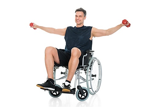 残障,男人,轮椅,锻炼