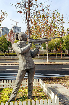 射击运动雕塑,南京市国际青年文化公园