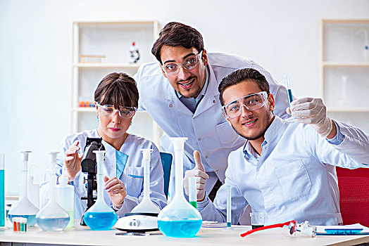 团队,化学家,工作,实验室