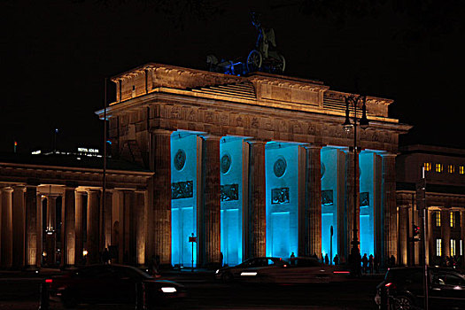 勃兰登堡,大门,风景,节日,2009年,柏林,德国,欧洲