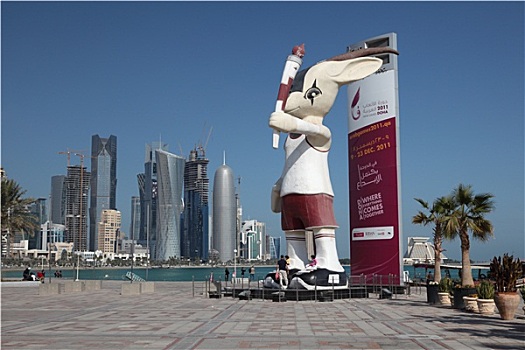 吉祥物,滨海路,多哈,卡塔尔