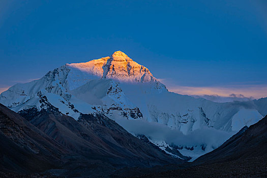 西藏喜马拉雅山珠穆朗玛峰
