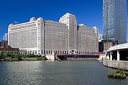 建筑,水岸,商品,芝加哥河,芝加哥,伊利诺斯,美国