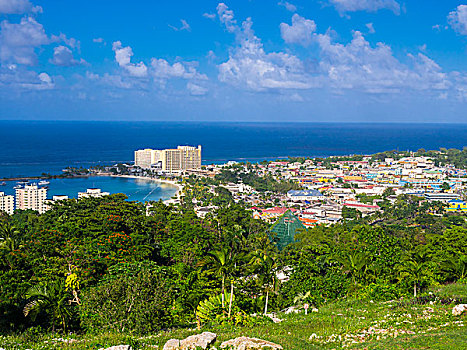 沿岸城镇,奥乔里奥斯,牙买加,北美