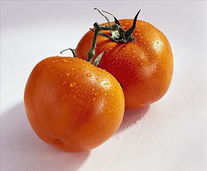 两个,西红柿,品种,水滴