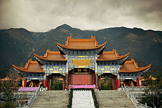 寺院,门口,大理,云南,中国