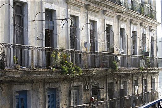 老建筑,建筑,哈瓦那,古巴,加勒比海