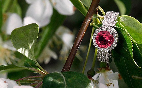粉色,钻石,订婚戒指