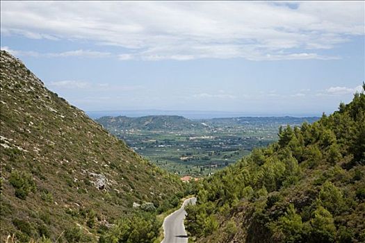 道路,山谷