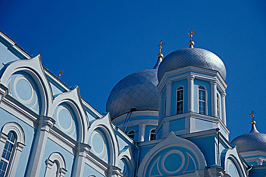 欧盟,乌克兰,敖德萨,蓝色,白色,教堂,户外,希腊,东正教堂
