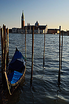 小船,圣乔治奥,马焦雷湖,威尼斯,意大利
