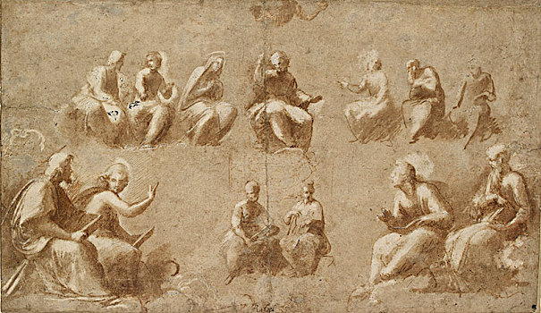 耶稣,荣耀,学习,早,16世纪,艺术家