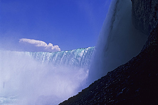 加拿大,安大略省,尼亚加拉瀑布,尼亚加拉河,马蹄铁瀑布,旅途,后面,瀑布