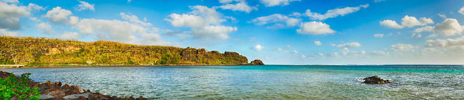 风景,海洋,白天,时间,毛里求斯,全景