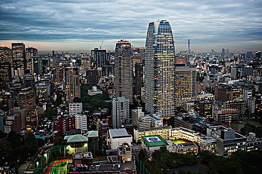 城市天际线,东京,日本