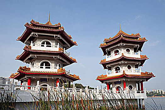 新加坡,塔,中式花园
