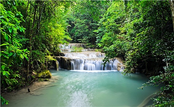 层叠,瀑布,国家公园,泰国
