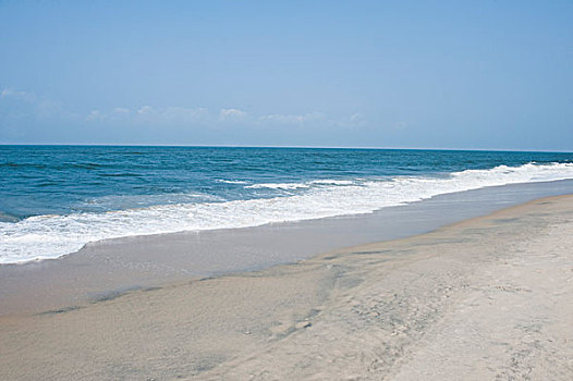 海浪,海滩,喀拉拉,印度