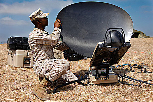 海军,支持,地域开阔,网络,碟形卫星天线