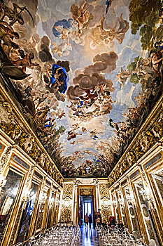 壁画,天花板,邸宅,佛罗伦萨,托斯卡纳,意大利