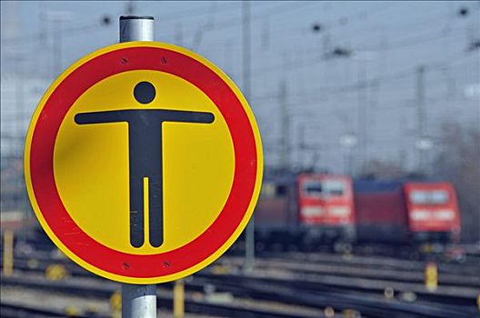禁止,标识,中心,火车站,斯图加特,巴登符腾堡,德国