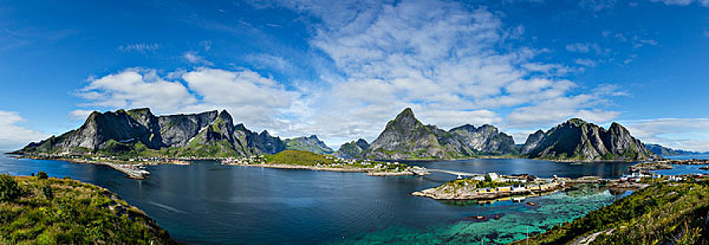全景,罗弗敦群岛,群岛,挪威,欧洲