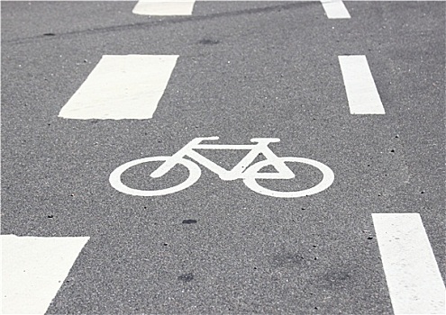 横图,自行车,标识,沥青,白色,条纹