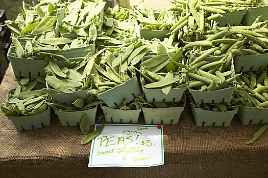品种,豌豆,桌上,农贸市场