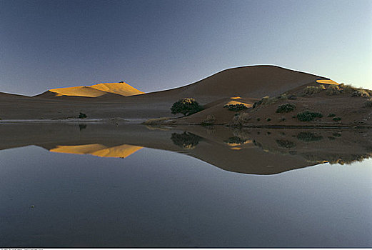 沙丘,反射,索苏维来地区,纳米比亚