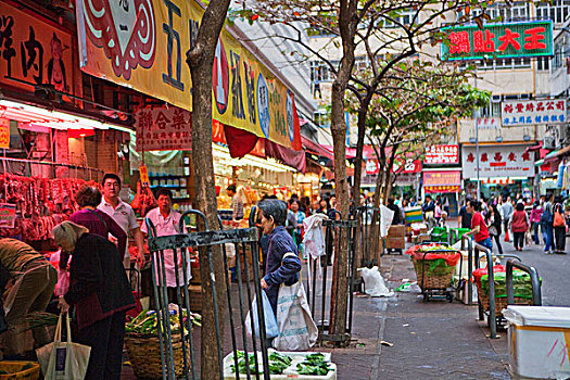 英国,道路,食品市场,香港