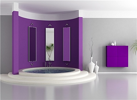 紫色,奢华,浴室
