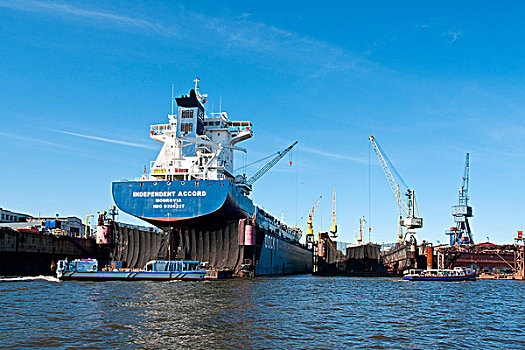 货船,码头,船厂,汉堡市,德国,欧洲
