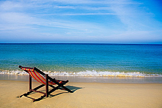 椅子,热带沙滩,岛屿,泰国